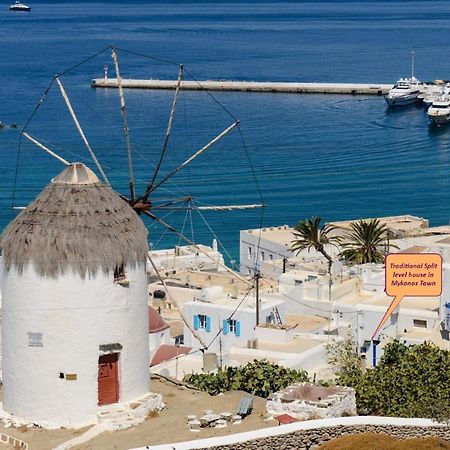 Traditional Split Level House In Mykonos Town Villa Exterior photo